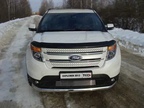 Решётка радиатора нижняя 12 мм Компания ТСС FOREXPL12-08 Ford Explorer 2012 - 2015