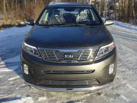 Решётка радиатора нижняя (12 мм) TCC KIASOR12-12 Kia Sorento 2012-2020