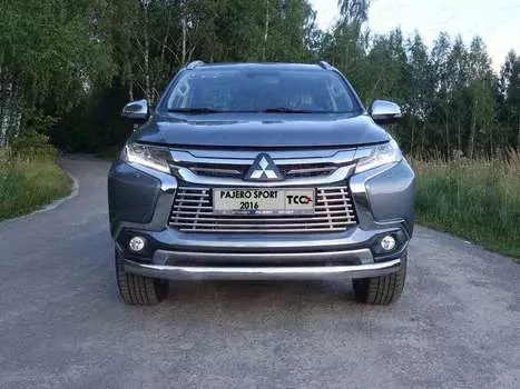 Решетка радиатора 16 мм Компания ТСС MITPASPOR16-03 Mitsubishi Pajero Sport 2016-