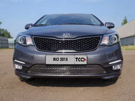 Решетка радиатора нижняя (лист) Компания ТСС KIARIO15-01 KIA Rio III 2015 - 2016