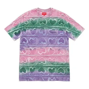 Футболка fw19 week 3 hearts dyed ss top tee Supreme, розовый