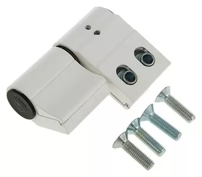 Петля для алюминиевой двери, до 120 кг, двухсекционная, белая