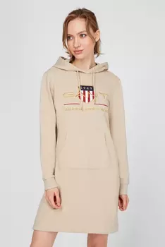 Женское платье худи Gant, бежевое