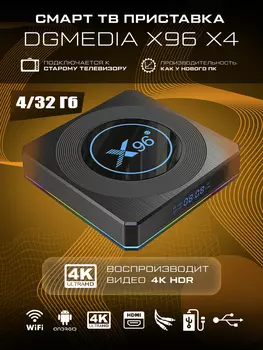 Андроид ТВ приставка DGMedia X96 X4 Amlogic S90X4 (4/32)