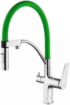 Смеситель для кухни с подключением к фильтру Lemark Comfort LM3074C-Green