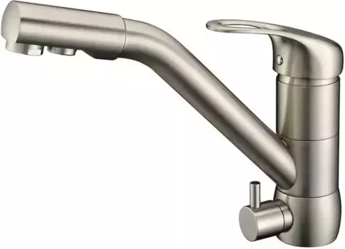 Смеситель для кухни с подключением к фильтру Zorg Sanitary ZR 400 KF-12 NICKEL