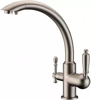 Смеситель для кухни с подключением к фильтру Zorg Sanitary ZR 314 YF-33 NICKEL
