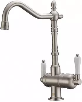 Смеситель для кухни с подключением к фильтру Zorg Sanitary ZR 326 YF NICKEL