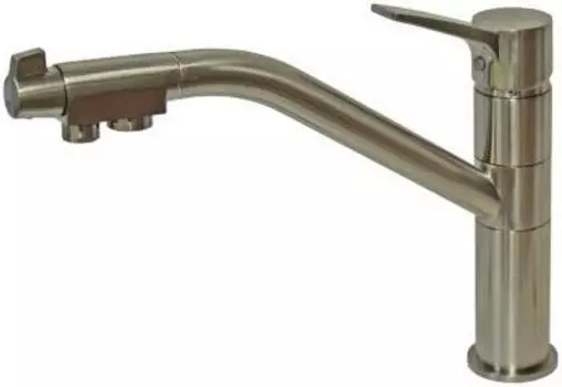 Смеситель для кухни с подключением к фильтру Zorg Sanitary ZR 401 KF NICKEL