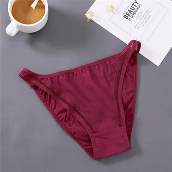 FINETOO женские трусики из хлопка, нижнее белье M-XL, сексуальные трусы с V-образной талией для девочек, мягкие трусики с низкой посадкой, женские трусы, женское нижнее белье M
