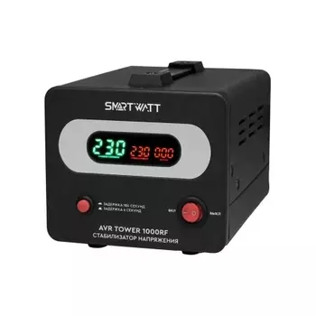 Стабилизатор напряжения Smartwatt AVR Tower 1000RF 1000ВА черный