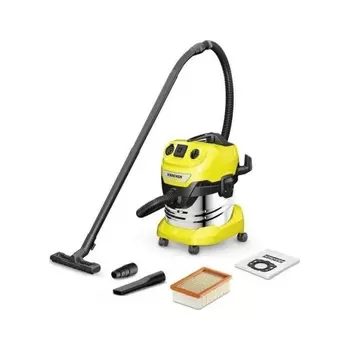 Строительный пылесос Karcher WD 4 P S V-20/5/22 1000Вт (уборка: сухая/сбор воды/выдув) желтый