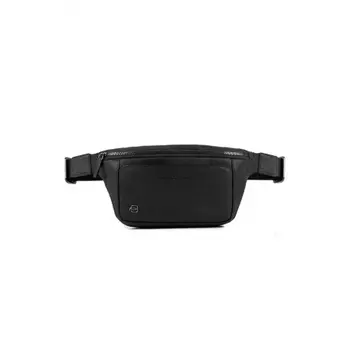 Сумка на пояс Piquadro Black Square, черный натур.кожа CA2174B3/N