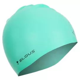 Шапочка для плавания Elous, El009, силиконовая, мандала, цвет бирюзовый