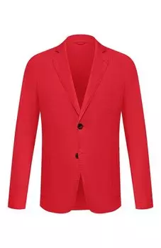 Пиджак из смеси льна и хлопка Giorgio Armani