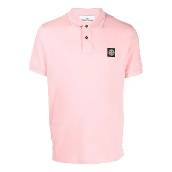 Рубашка поло patch polo shirt 'pink' Stone Island, розовый