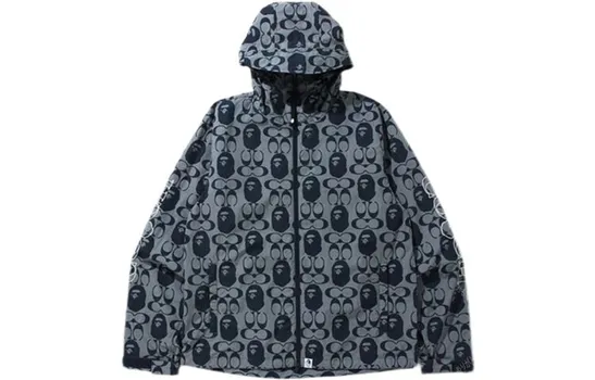 Мужская куртка Bape X Coach Collaboration темно-синего цвета A Bathing Ape, темно-синий