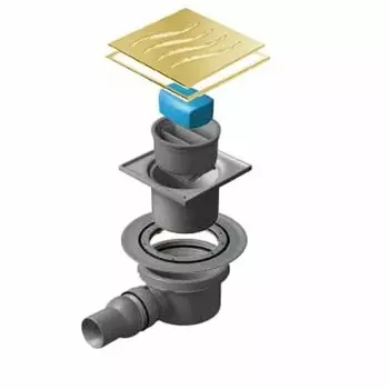 Душевой трап Pestan Confluo Standard 10х10 Dry Gold (13000128)