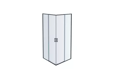 Душевой уголок Aquatek AQ ARI KV 08020BL (800x800x2000 профиль черный, стекло прозрачное)