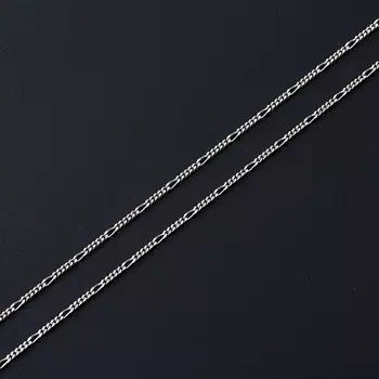 Цепь полновесная фигаро 63 см (серебро 925 пр. родир. бел.)