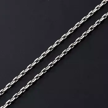Цепь полновесная якорь 60 см (серебро 925 пр. родир. бел.)