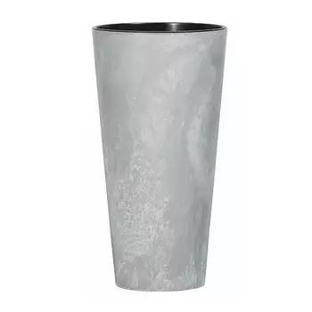 Кашпо для цветов Prosperplast Tubus Slim Beton 27+15л, бетон