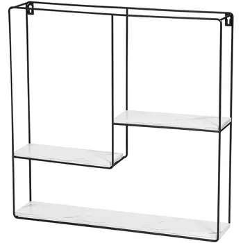 Полка Square черная белый мрамор УТ000036382 Stool Group