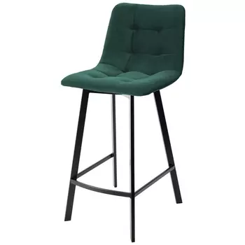 Полубарный стул зеленый #19, велюр / черный каркас (H=66cm) M-City CHILLI-QB 461MC04312