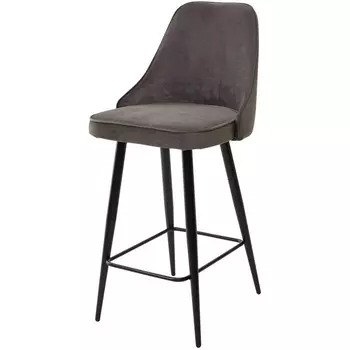Полубарный стул ГРАФИТ #14, велюр/ черный каркас (H=68cm) M-City NEPAL-PB 461MC03835