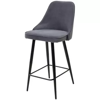 Полубарный стул ЛАТТЕ #25, велюр/ черный каркас (H=68cm) M-City 461MC05087