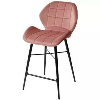 Полубарный стул MARCEL BLUVEL-52 PINK (H=65cm), велюр (M-City)