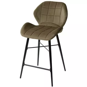 Полубарный стул MARCEL BLUVEL-77 ASH GREEN (H=65cm), велюр (M-City)