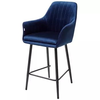 Полубарный стул Синий, велюр (H=65cm) M-City Роден 480M04345