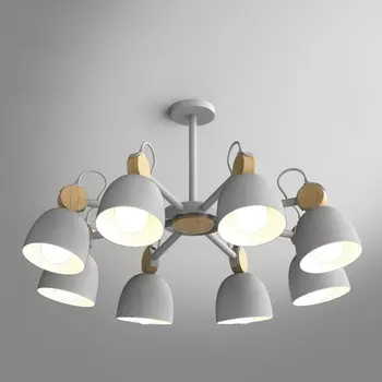 Потолочная люстра на штанге Rolla 8 Gray ImperiumLoft Rolla01 (178073-26)
