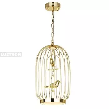 Подвесной светодиодный светильник с птичками в форме клетки Favourite Chick 1928-2P