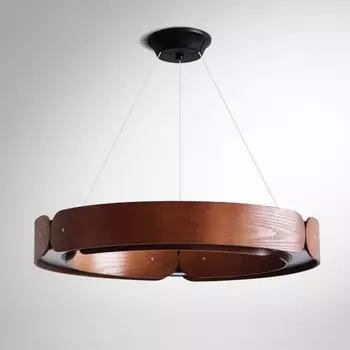 Подвесной светодиодный светильник с пультом Range 1 D55 Red Wood ImperiumLoft Range01 (Умный дом, WiFi)