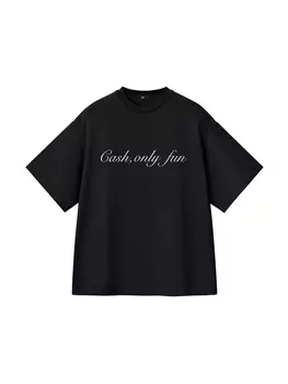 Футболка черная ANY Cash, onlyfun