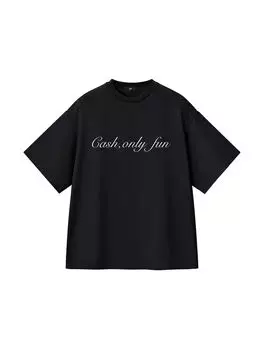 Футболка черная ANY Cash, onlyfun