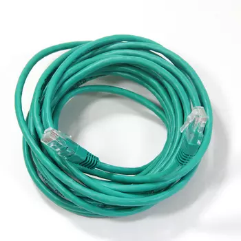 Патч-корд UTP кат.5e, 5м, RJ45-RJ45, зеленый, TELECOM (NA102-G-5M/NA102_GREEN_5.0M)