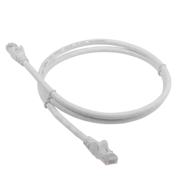Патч-корд UTP кат.6 0.5м, RJ45-RJ45, белый, LSZH, Lanmaster (LAN-PC45/U6-0.5-WH)
