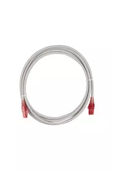 Патч-корд UTP кат.5e, 3 м, RJ45-RJ45, серый, CU, LSZH, Hyperline (PC-LPM-UTP-RJ45-RJ45-C5e-3M-LSZH-GY)