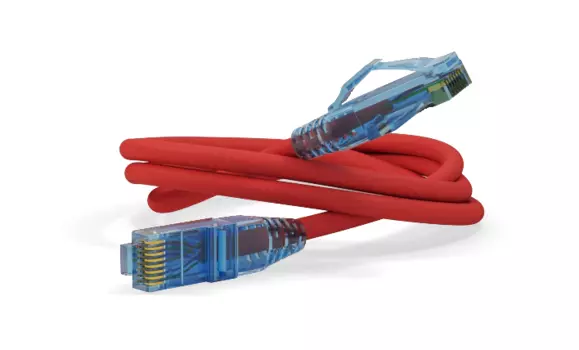 Патч-корд UTP кат.6 2м, RJ45-RJ45, красный, LSZH, Hyperline (PC-LPM-UTP-RJ45-RJ45-C6-2M-LSZH-RD)