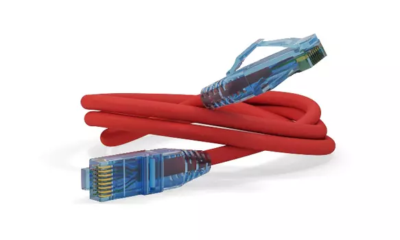 Патч-корд UTP кат.6, 3м, RJ45-RJ45, красный, LSZH, Hyperline (PC-LPM-UTP-RJ45-RJ45-C6-3M-LSZH-RD)