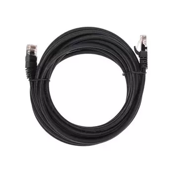 Патч-корд UTP кат.6, 5 м, RJ45-RJ45, черный, CU, LSZH, REXANT (02-0292-5)