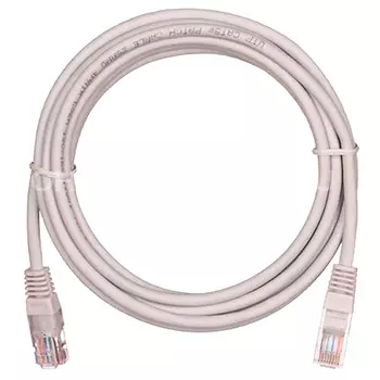 Патч-корд UTP кат.5e, 2м, RJ45-RJ45, серый, CU, 10 шт., NETLAN (EC-PC4UD55B-BC-PVC-020-GY-10)