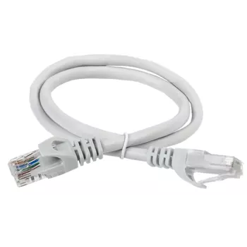 Патч-корд UTP кат.6a 3м, RJ45-RJ45, серый, LSZH, ITK (PC01-C6AUL-3M)