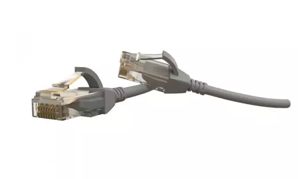 Патч-корд UTP кат.6a, 7 м, RJ45-RJ45, серый, CU, LSZH, Hyperline (PC-LPT-UTP-RJ45-RJ45-C6a-7M-LSZH-GY)