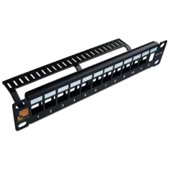 Патч-панель в шкаф 10" 1U, порты: 12, черный, LAN-PP12OK-UTP/10, LANMASTER