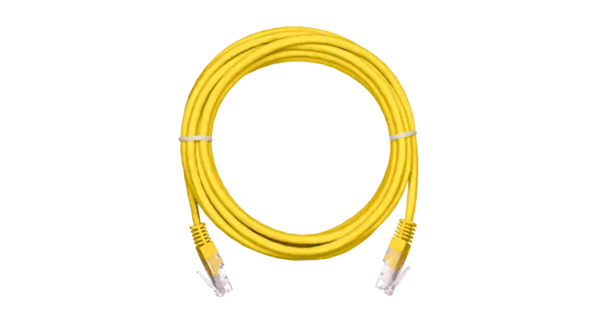 Патч-корд UTP кат.5e, 3 м, RJ45-RJ45, желтый, CU, 10 шт., NETLAN (EC-PC4UD55B-BC-PVC-030-YL-10)