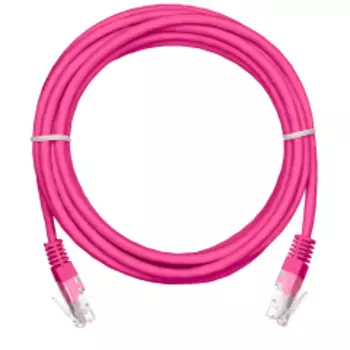 Патч-корд UTP кат.5e, 3 м, RJ45-RJ45, розовый, CU, 10 шт., NETLAN (EC-PC4UD55B-BC-PVC-030-PK-10)